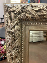 Load image into Gallery viewer, Beveled Mirror in Brushed Silver Decorative Frame

