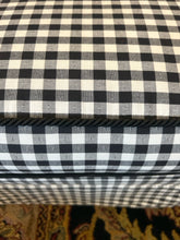 Load image into Gallery viewer, Custom Black &amp; White Gingham Love Seat
