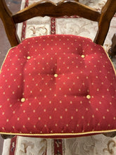 Load image into Gallery viewer, Vintage Oak Dining Table (1880&#39;s), with Four Ladderback Upholstered Chairs &amp; 3 Leaves
