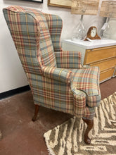 Load image into Gallery viewer, Plaid Wing Chair
