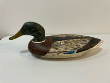 Load image into Gallery viewer, Hand Carved Wood Mallard Drake Decoy by Tom Winter, signed

