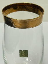 Load image into Gallery viewer, Six Vintage MCM Tulip Beer Glasses with Encrusted Gold Rim from WMF
