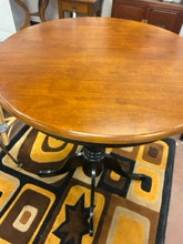 Load image into Gallery viewer, Bistro Table with Black Base &amp; Pair of Dark Orange Leather Stools from Crate and Barrel
