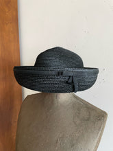 Load image into Gallery viewer, Black Straw Hat, from Christine Original
