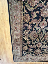 Load image into Gallery viewer, 100% Wool Black, Tan &amp; Red Area Rug made in India
