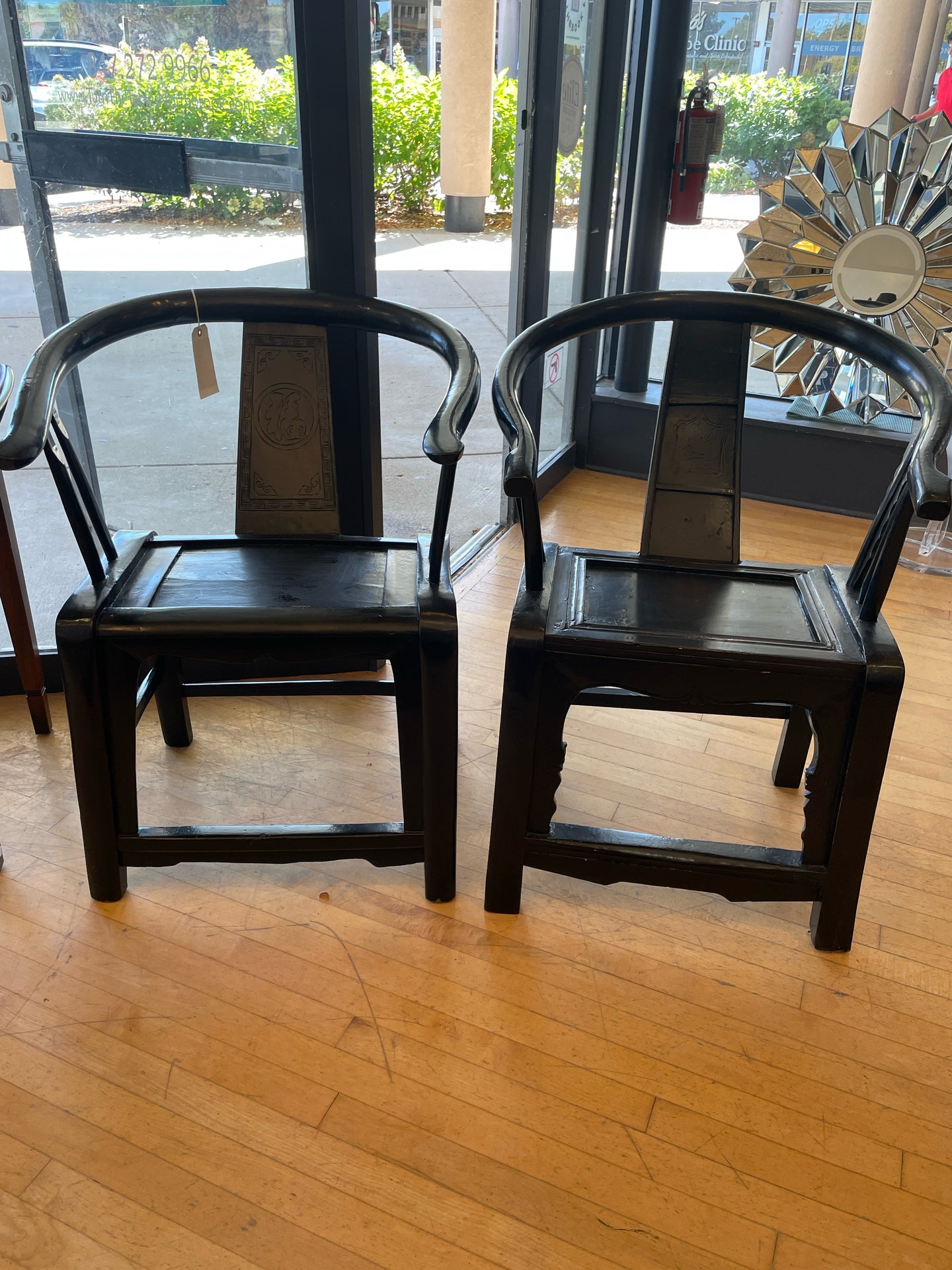 Pair of Antique Asian Inspired Chairs