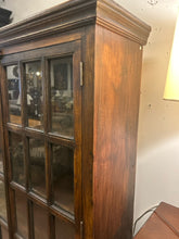 Load image into Gallery viewer, Glass Front Barnstone Bookcase on Bun Feet from Crate &amp; Barrel
