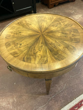 Load image into Gallery viewer, Round Vintage One Drawer End Table
