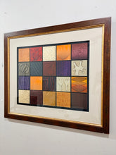 Load image into Gallery viewer, Framed Mixed Media Art "Matrix 152G" by Oluf Nielsen, signed
