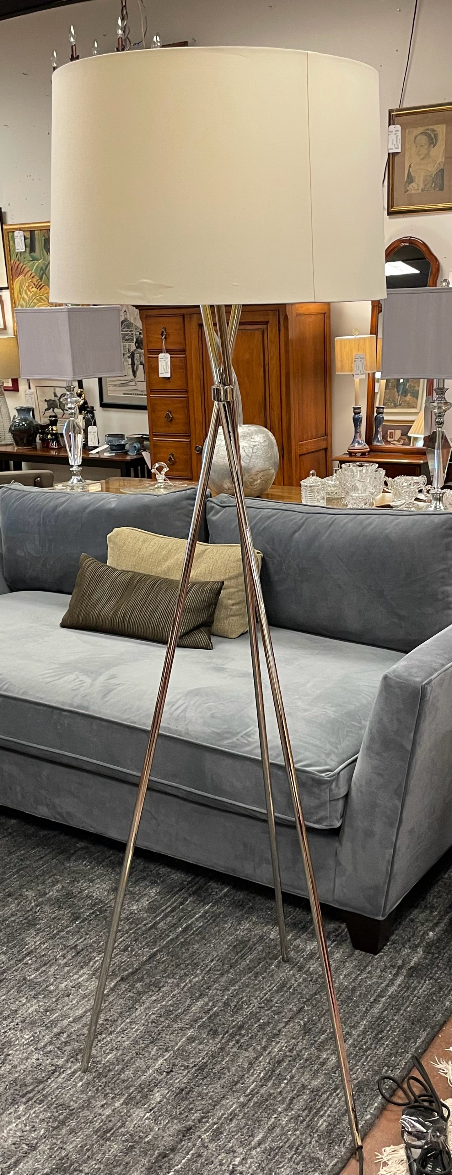 Tri-Plex Floor Lamp in Polished Nickel from Room & Board