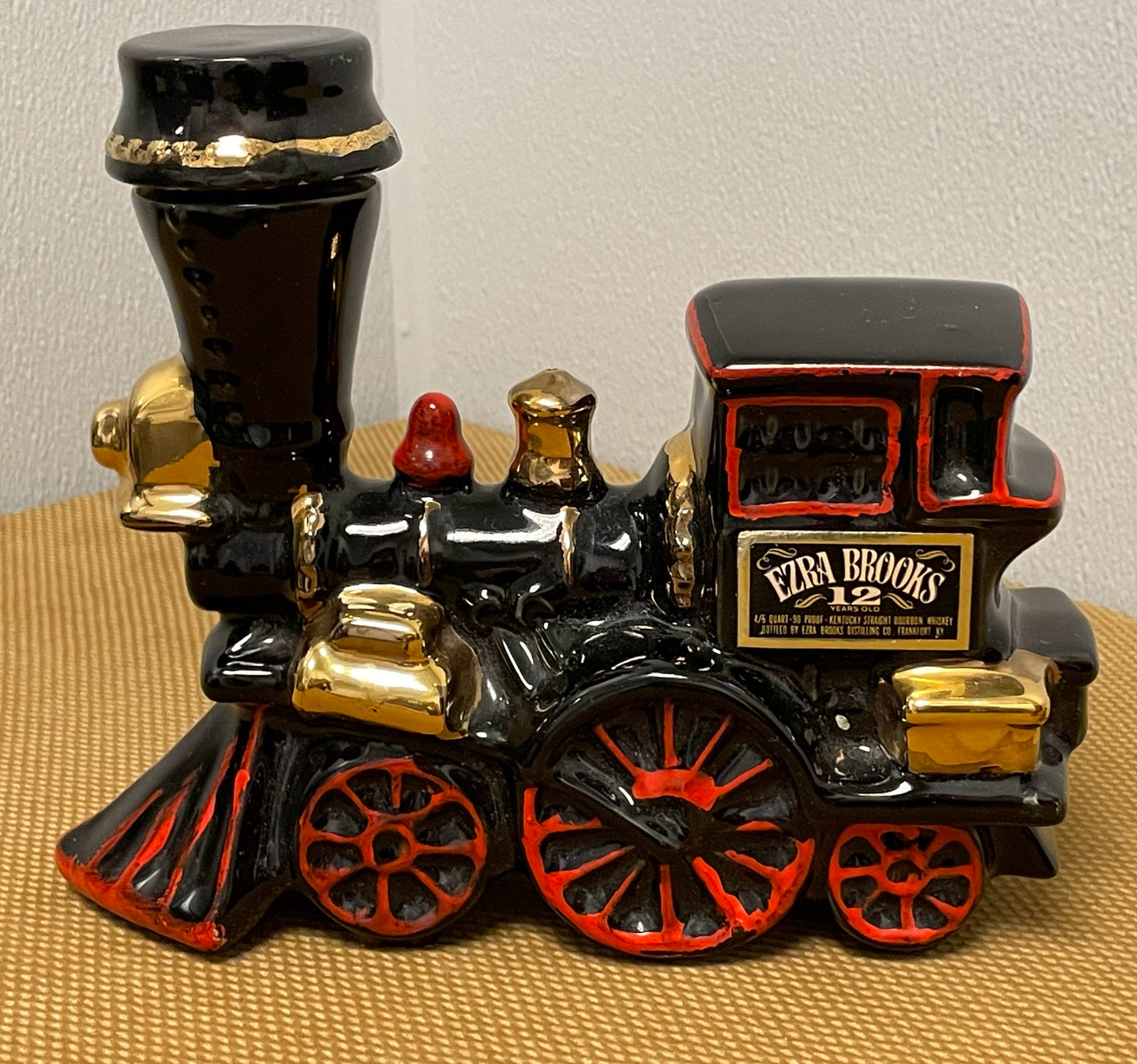Vintage Ezra Brooks Train Locomotive Whiskey Decanter 1969