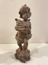 Load image into Gallery viewer, Resin Cupid/ Angel Holding Wheat Statue
