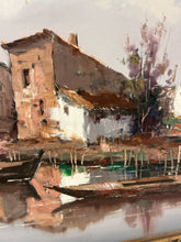 Load image into Gallery viewer, Oil Painting  &quot;Village of Boats&quot; by  M. Valero
