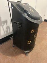 Load image into Gallery viewer, Vintage Tole Coal Scuttle Fireplace Box with Tools
