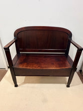 Load image into Gallery viewer, Vintage Wood Bench with Seat Storage
