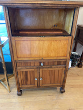 Load image into Gallery viewer, Vintage Pull Down Pine Cabinet with Top Storage
