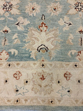 Load image into Gallery viewer, Slate Blue and Cream Wool Area Rug
