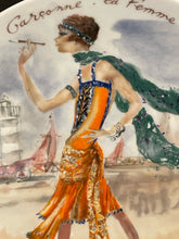 Load image into Gallery viewer, &quot;Women of the Century&quot; Vintage Plate from Limoges -  &quot;La Femme Rebelle&quot; 1925

