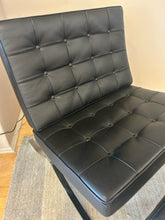Load image into Gallery viewer, MCM Reproduction Mies Van Der Rohr Knoll Stainless Steel Barcelona Chair &amp; Foot Stool
