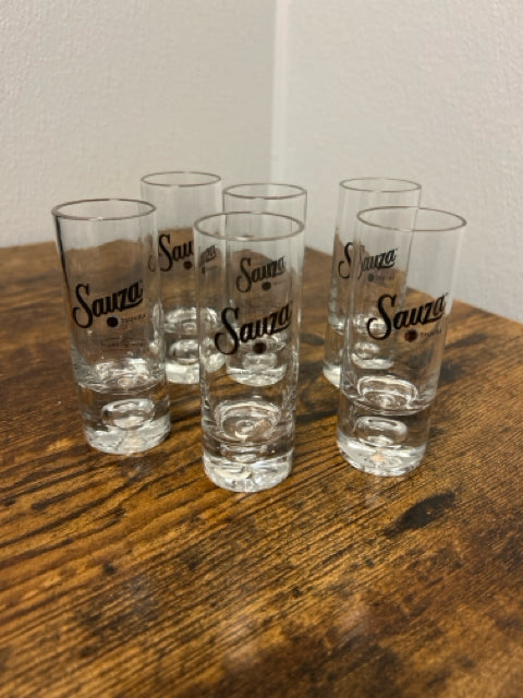 Six Sauza Tequila Shot Glasses