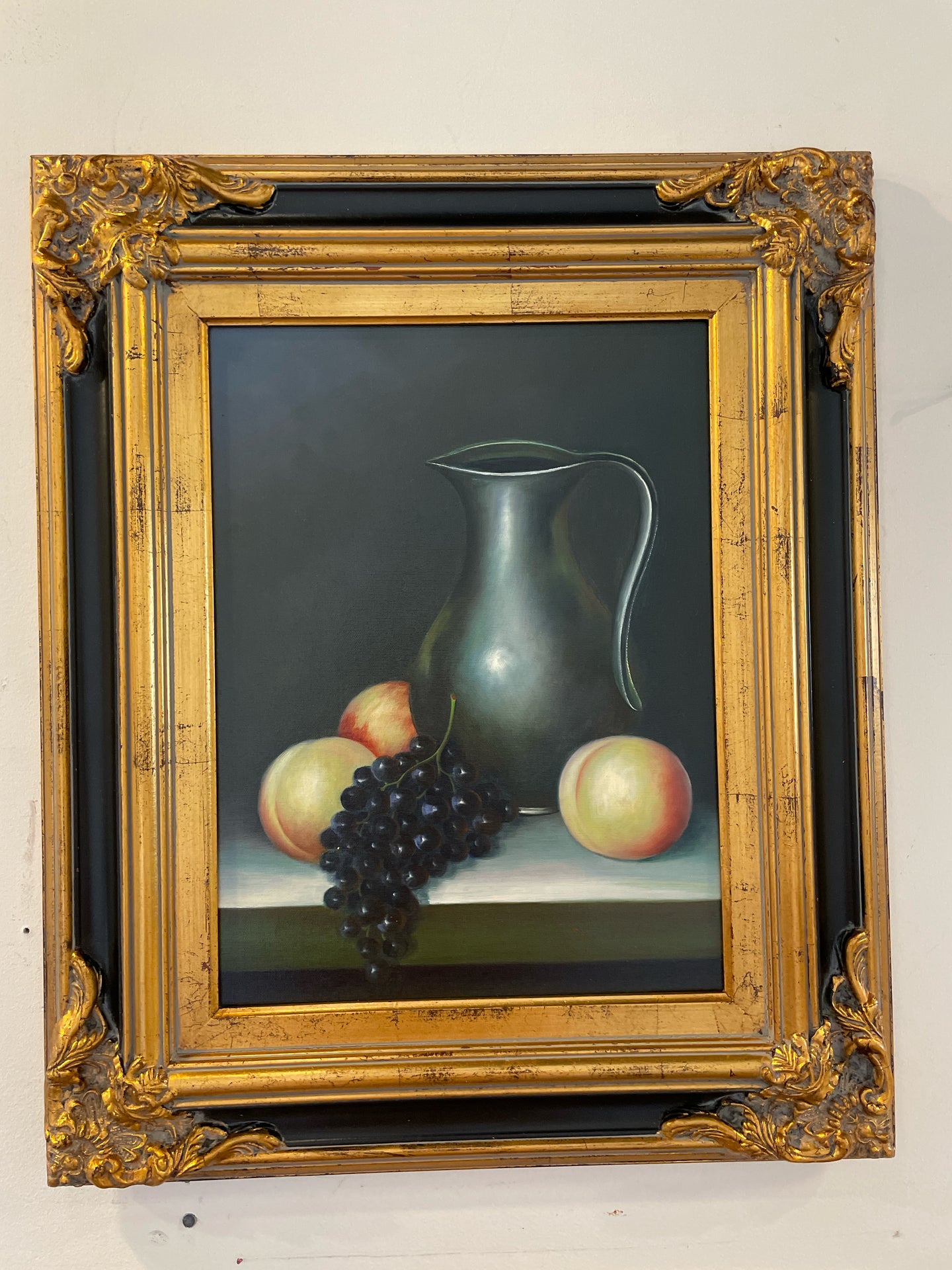 Pitcher & Grapes Still Life Print by Guy Perlman, signed