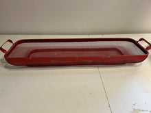 Load image into Gallery viewer, Red Metal Mesh Basket with 6 Large Ceramic Fruit
