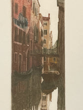 Load image into Gallery viewer, Framed &quot;Canal with Roses&quot; by Martin Roberts, signed &amp; numbered
