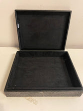 Load image into Gallery viewer, Black Embossed Leather Box
