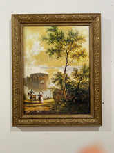 Load image into Gallery viewer, Framed  Reproduction of Scenic Landscape and Tall Ships II
