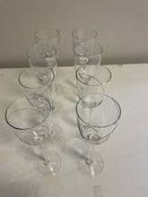 Load image into Gallery viewer, 8 Wine Goblets with Blue Swirl Detail
