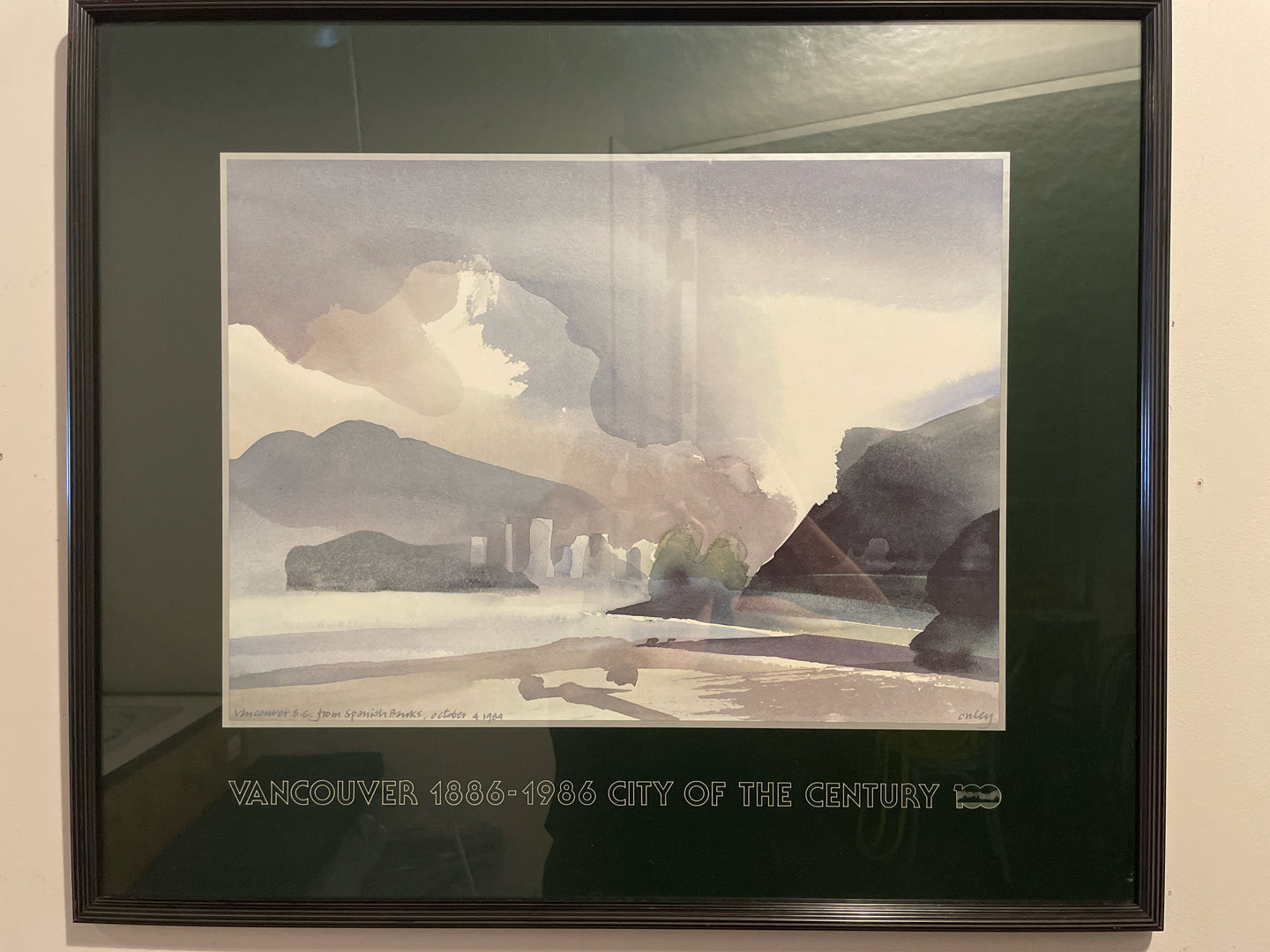 Framed Print Commemorating Vancouver's Centennial 1986