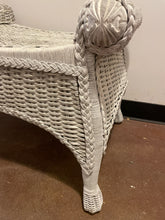 Load image into Gallery viewer, White Wicker Bench
