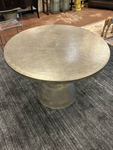 Load image into Gallery viewer, Dirk Industrial Loft Silver Metal Pedestal Bistro Table from Kathy Kuo Home
