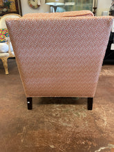 Load image into Gallery viewer, Pair of Orange &amp; Cream Upholstered Arm Chairs from Ethan Allen
