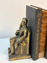 Load image into Gallery viewer, Pair of Vintage Brass Abraham Lincoln Bookends
