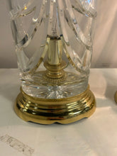 Load image into Gallery viewer, Pair of Overture Crystal &amp; Brass Table Lamps from Waterford

