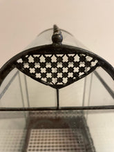 Load image into Gallery viewer, Vintage Glass Terrarium with  Metal Detailing

