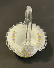 Load image into Gallery viewer, "Violets in the Snow" Silvercrest Basket from Fenton
