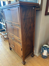 Load image into Gallery viewer, Vintage Pull Down Pine Cabinet with Top Storage
