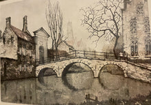Load image into Gallery viewer, Framed Etching &quot;Turner Wall Accessory Bridge&quot; by Roger Hebbelinck
