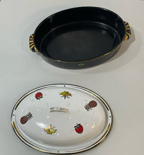 Load image into Gallery viewer, Vintage MCM Ambrosia Pineapple Enamelware Roaster from Georges Briard
