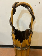 Load image into Gallery viewer, Burnt Bamboo Japanese Floor Vase or Umbrella Stand
