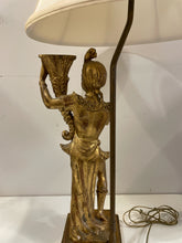 Load image into Gallery viewer, Antique Gilded Moorish Statue Lamp
