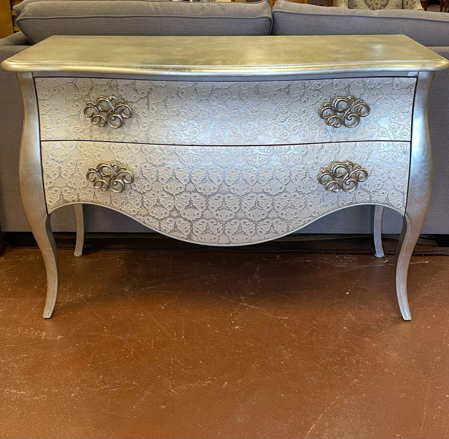 Two Drawer Chest With Silver Top from Hooker Furniture