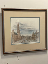 Load image into Gallery viewer, Framed Print of Grand Place in Brussels, Belgium by Bernadette Voz, signed
