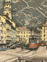 Load image into Gallery viewer, Framed Etching &quot;Innsbruck&quot; by Josef Eidenberger, signed
