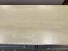 Load image into Gallery viewer, Green Six Drawer Shabby Chic Dresser
