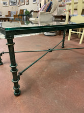 Load image into Gallery viewer, Green Iron Glass Top Coffee Table
