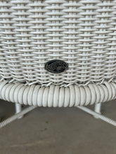 Load image into Gallery viewer, Pair of Faux White Wicker Chairs &amp; Round End Table from Hampton Bay
