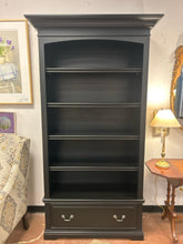 Load image into Gallery viewer, Black 5 Shelf Bookcase with One Drawer
